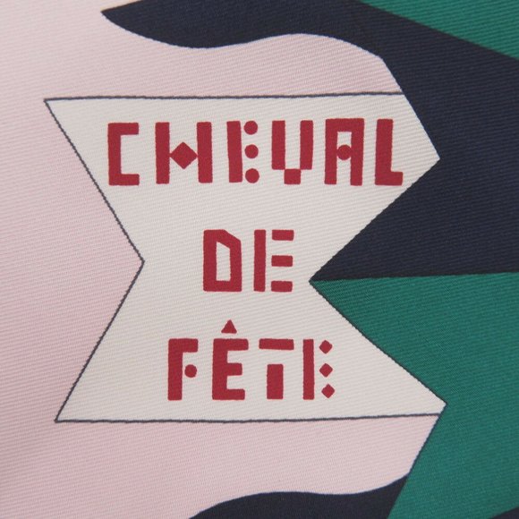 HERMÈS Carre 90 CHEVAL DE FETE Silk Scarf Muffler 1014 - Picture 3 of 4